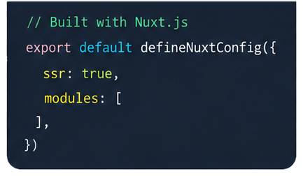 Built with Nuxt.js